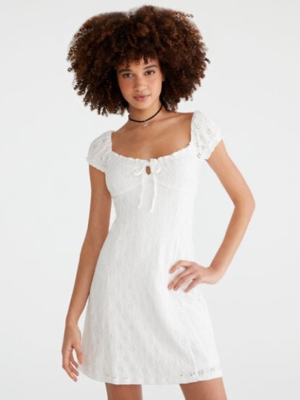 NWT Aeropostale Rust Eyelet Mini Dress